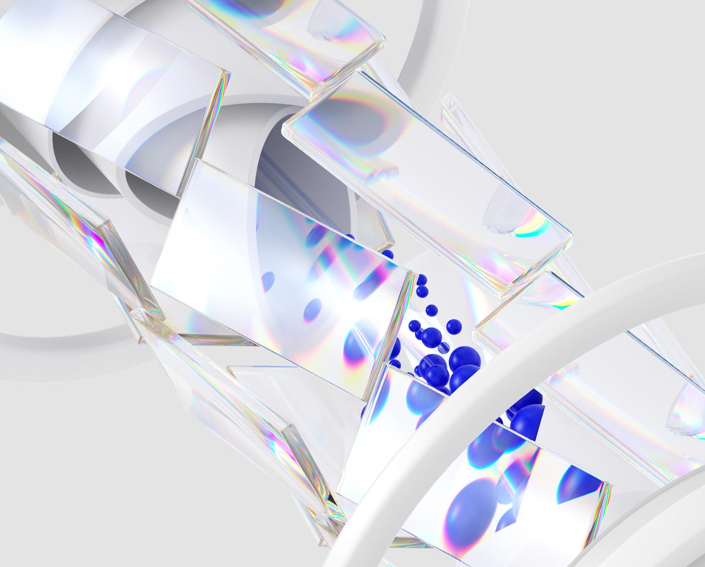 SLB Brand art - abstract blue bubbles